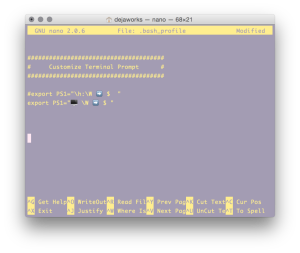 .bash_profile in Nano editor